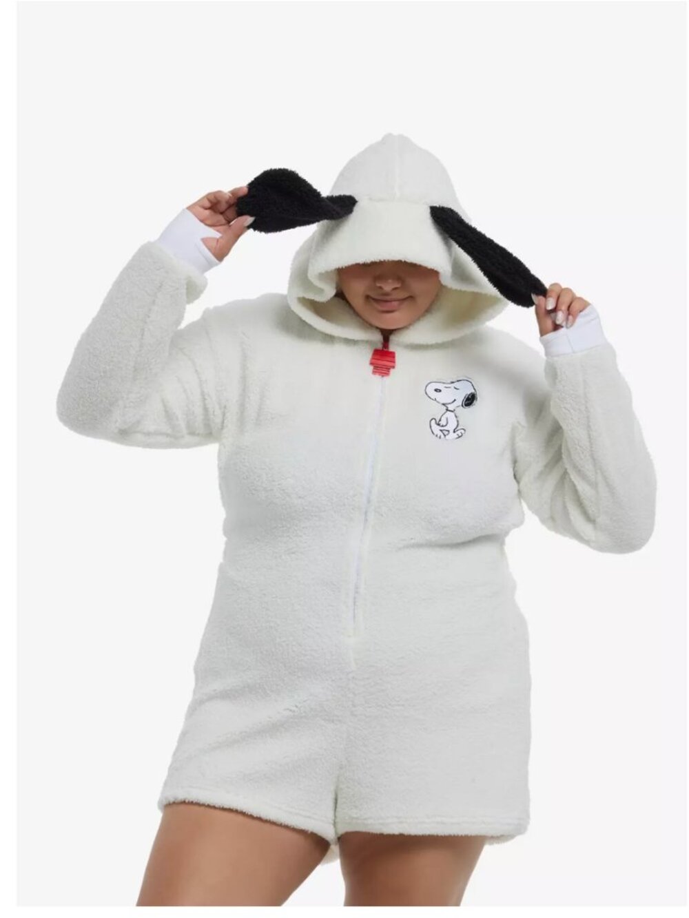 Hot Topic Peanuts Snoopy Fuzzy Girls Romper M